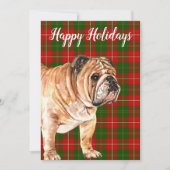 水彩ブルドッグ オーダーメイド シーズンカード (正面)