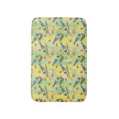 水彩ブルフィンチ、水彩鳥 バスマット (正面縦)