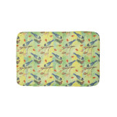 水彩ブルフィンチ、水彩鳥 バスマット (正面)