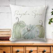 水彩ブルーとグリーンパンプキンスパイス クッション