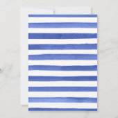 水彩ブルーと黄色の花甘い16 招待状 (裏面)