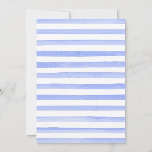 水彩ブルーと黄色の花21歳の誕生日 招待状 (裏面)