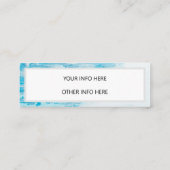 水彩ブルーのソ絵画ーシャルメディアミニ スキニー名刺 (裏面)