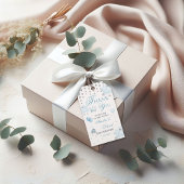 水彩ブルーの小さなプリンス風船感謝祭 ギフトタグ