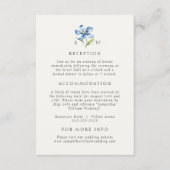 水彩ブルーの結婚式 詳細 封入カード エンクロージャーカード (正面)