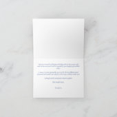 水彩ブルーアジサイバラスエレガントクリプト サンキューカード (内部)