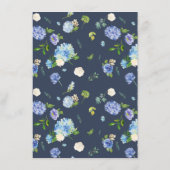 水彩ブルーアジサイブライダルシャワービンゴ エンクロージャーカード (裏面)