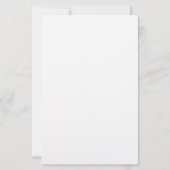 水彩ブルーアジサイ&パープルバラフローラ 便箋 (裏面)