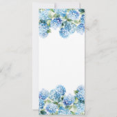 水彩ブルーアジサイ 50歳の誕生日 招待状 (裏面)