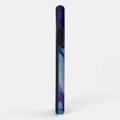 水彩ブルーイニシャル&モト Case-Mate iPhoneケース (裏面/右)