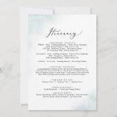 水彩ブルーウェルカムレター&旅程 (裏面)