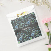 水彩ブルーオンダークグレーフローラカスタム フェイバーバッグ (封をした状態)