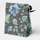 水彩ブルーオンダークグレーフローラ フェイバーボックス (裏面サイド)