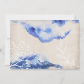 水彩ブルーオンブレ結婚式招待状 招待状 (裏面)