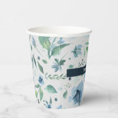 水彩ブルーオンライトグレーフローラカスタム 紙コップ (右)