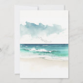 水彩ブルーオーシャン ウェディング リハーサル ディナー 案内状 (裏面)