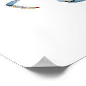 水彩ブルーカニのポスター ポスター (角)