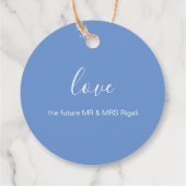 水彩ブルーカニメッセージカード フェイバータグ (裏面)