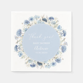 水彩ブルーガール男の子の赤ちゃんシャワー スタンダードカクテルナプキン