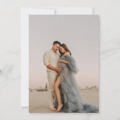 水彩ブルークラウドベビーシャワー招待状 招待状 (裏面)