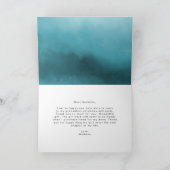 水彩ブルークリスタル写真 卒業 サンキューカード (内部)