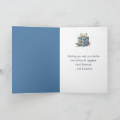 水彩ブルークリスマスホットココア シーズンカード (内部)