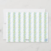 水彩ブルークリスマスモノグラムストッキング写真 シーズンカード (裏面)