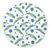 水彩ブルーコーンフラワー セラミックノブ (正面)