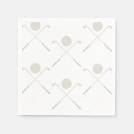 水彩ブルーゴルフバースデーパーティー スタンダードカクテルナプキン