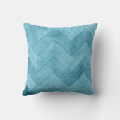 水彩ブルーシェブロン クッション (裏面)