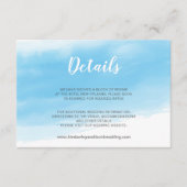 水彩ブルーシーサイド結婚ズ詳細 エンクロージャーカード (正面)