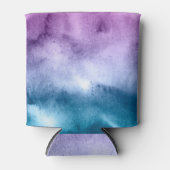 水彩ブルースとパープル – すべてのオプション 缶クーラー (正面)