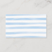 水彩ブルーストライプビーチ輸送 エンクロージャーカード (裏面)