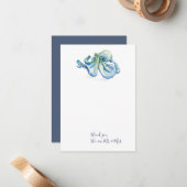 水彩ブルータコお願い文房具 ノートカード (正面/裏面インサイチュ)