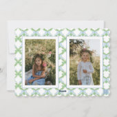 水彩ブルーチノワジェリークリスマスツリー写真 シーズンカード (裏面)