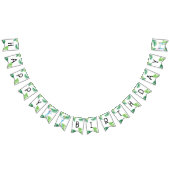 水彩ブルートレックス緑の子供たち3rd誕生日 バンティングフラッグ (全)