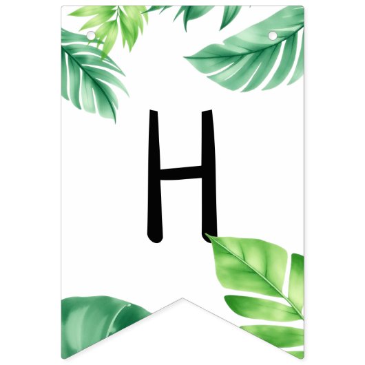 水彩ブルートレックス緑の子供たち3rd誕生日 バンティングフラッグ (第1の旗)