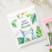 水彩ブルートレックス緑の子供たち3rd誕生日 フェイバーバッグ (封をした状態)