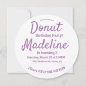 水彩ブルードーナツスプリンクルミックスラウンド 招待状 (裏面)