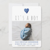 水彩ブルーハート発表 案内状 (正面)