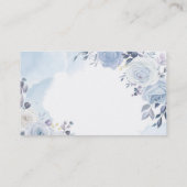 水彩ブルーバラウェディングプランナーカスタム 名刺 (裏面)