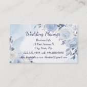 水彩ブルーバラウェディングプランナーカスタム 名刺 (正面)