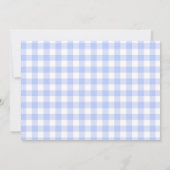 水彩ブルーバルーンキュートギンガムベイビーシャワー 招待状 (裏面)