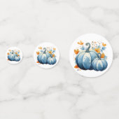 水彩ブルーパンプキンス&紅葉 コンフェッティ (正面)