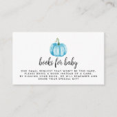 水彩ブルーパンプキンブックリクエスト エンクロージャーカード (正面)