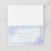 水彩ブルーパープル薄紫結婚ズ プレイスカード (外部開封)