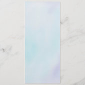 水彩ブルーパープル薄紫花メニューカード メニュー (裏面)