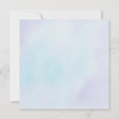 水彩ブルーパープル薄紫花招待状カード 招待状 (裏面)