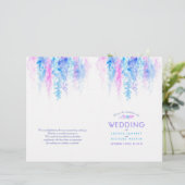 水彩ブルーピンクつる植物フローラ結婚式 (スタンド正面)