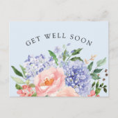 水彩ブルーピンクアジサイフローラが好調 ポストカード (正面)